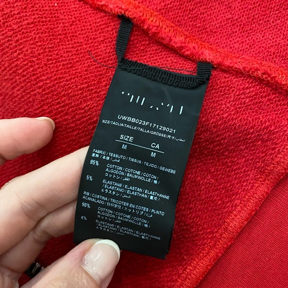 Ben Taverniti Unravel Project hooded red sweatshirt - Picture 10 of 11